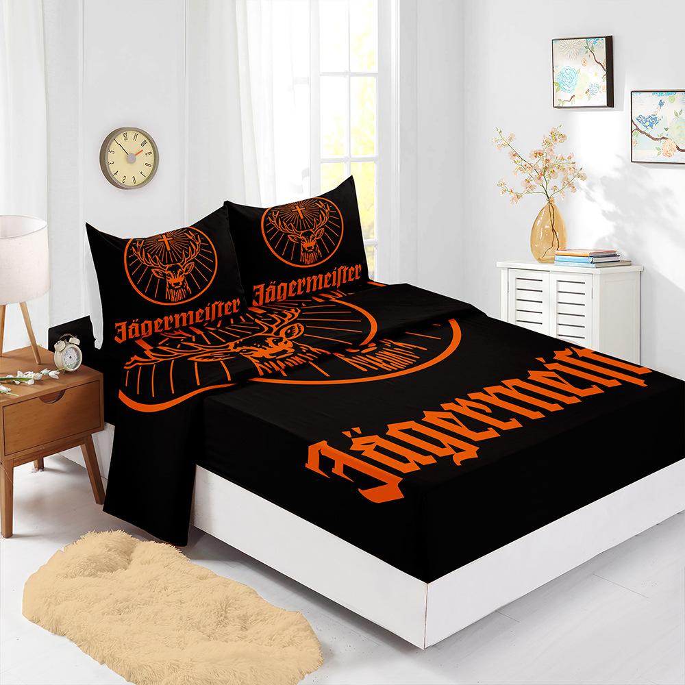Four-Piece Mattress Sheet Animal Print Mattress Protective Cover Bedding Digital Printing