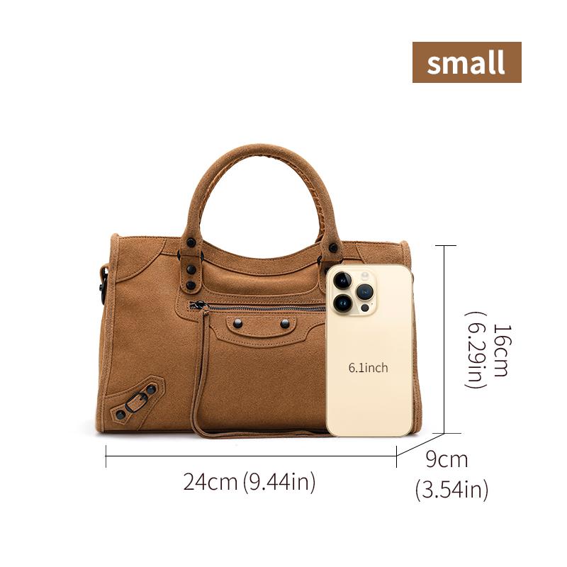 Brun Koskinn Toteväska – Vintage Mockaskinnfinish, Rymlig och Snygg för Vardagsbruk