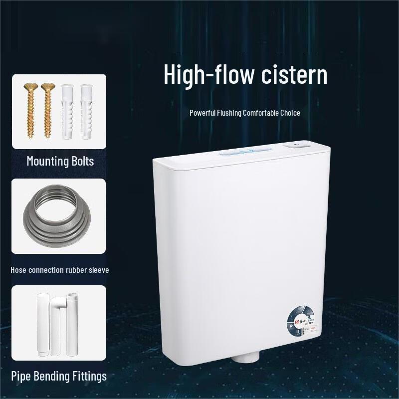 TLXT Household Powerful Flush Toilet Cistern