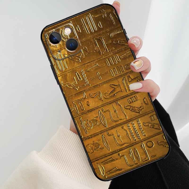 Egyptian Hieroglyphics Symbols Phone Case For iPhone 17 Pro Max 14 13 12 11 15 16 Pro Max mini 16 15 Plus 16e 17 Air Cover