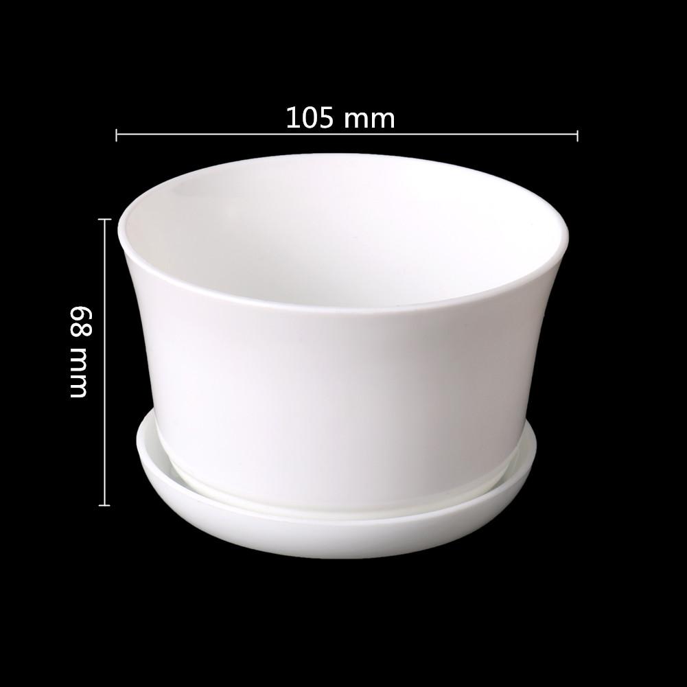 White Polygonal Simple Flower Pot Home Garden Office Minimalist Bonsai Flower Pot Succulent Imitation Ceramic Plant Pot