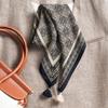 Retro literary and artistic lace cotton and linen small square scarf silk scarf women's spring, autumn and winter small scarf spring and autumn velvet