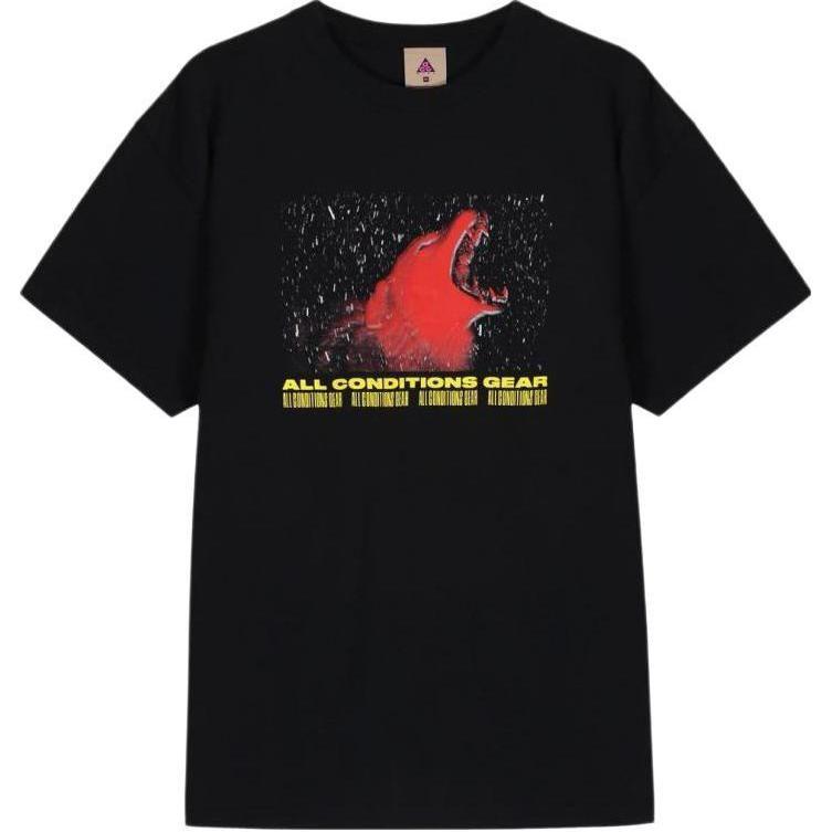 Nike T Shirts Men's Black Crew Neck Moderate Straight Fit CT4173-010