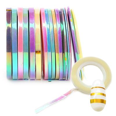 18 Stück Candy Color Nail Art Striping Tape Aufkleber Nagelzubehör Nail Art Dekoration