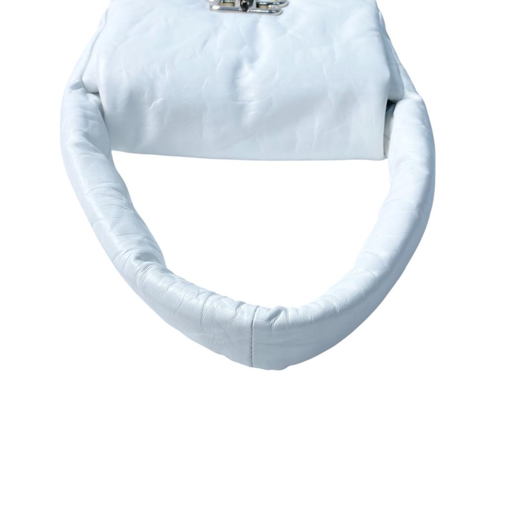 Gebrauchte BALENCIAGA Handtasche weiß/Silber Gummi Damen