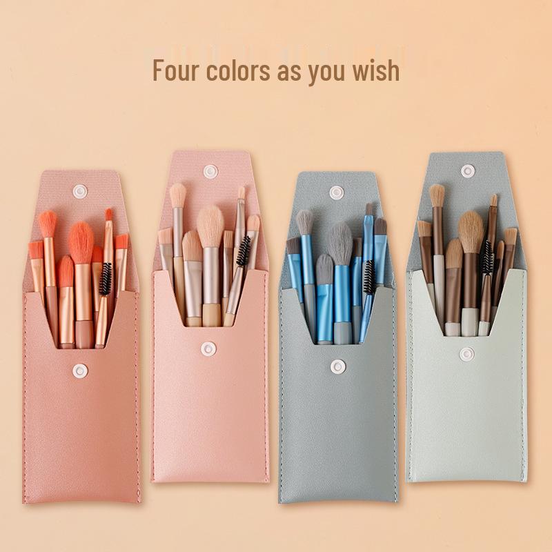 8-Piece Soft Bristle Makeup Brush Set: Eyeshadow, Setting Powder, Blush, Beauty Tools