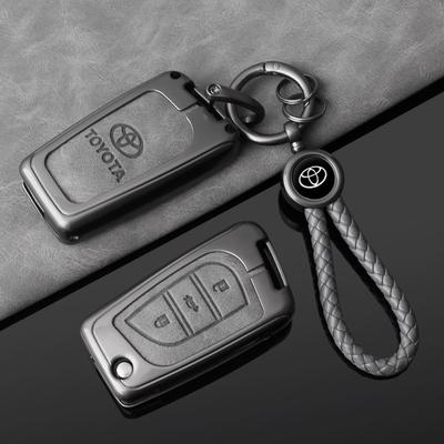 Leather Car Remote Key Case Cover Accessories For Toyota Auris Corolla Reiz Avensis Verso Yaris Aygo Rav4 Scion TC IM 2017 2016