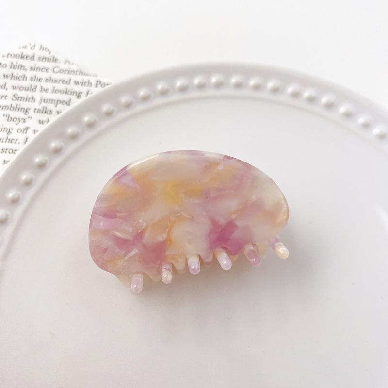 

Шикарный полумесяц заколка-краб для волос с леопардовым принтом 5 см для женщин в стиле ретро-аксессуар Floral Purple