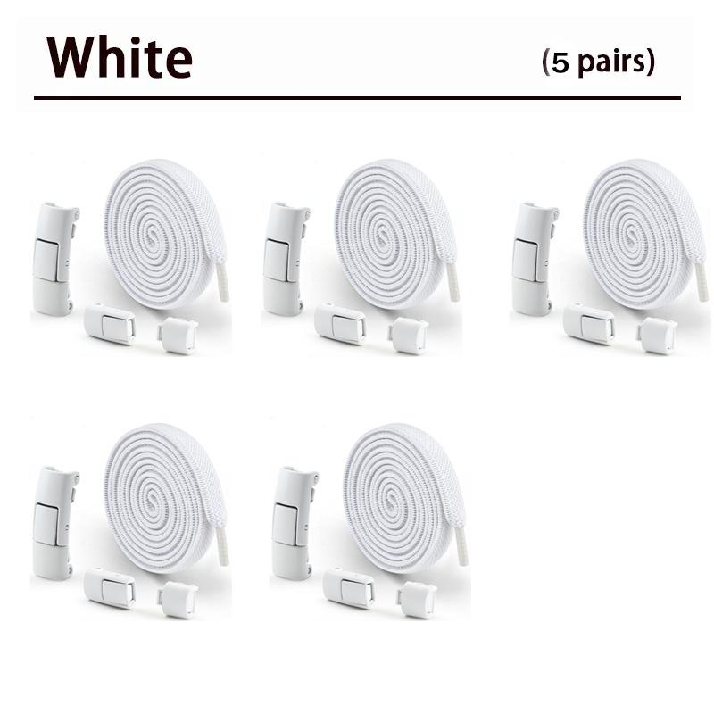 2Pairs No Tie Elastic Magnetic Shoe Laces - Buckle Lock Shoelaces - 0.8mm Wide Flat Laces for Kids Adults Lazy Shoes Accessories