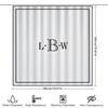 Custom Monogrammed Bath Curtains For Bathroom Decor 180 Gsm Waterproof Shower Curtain With Rings Set Initials L B W