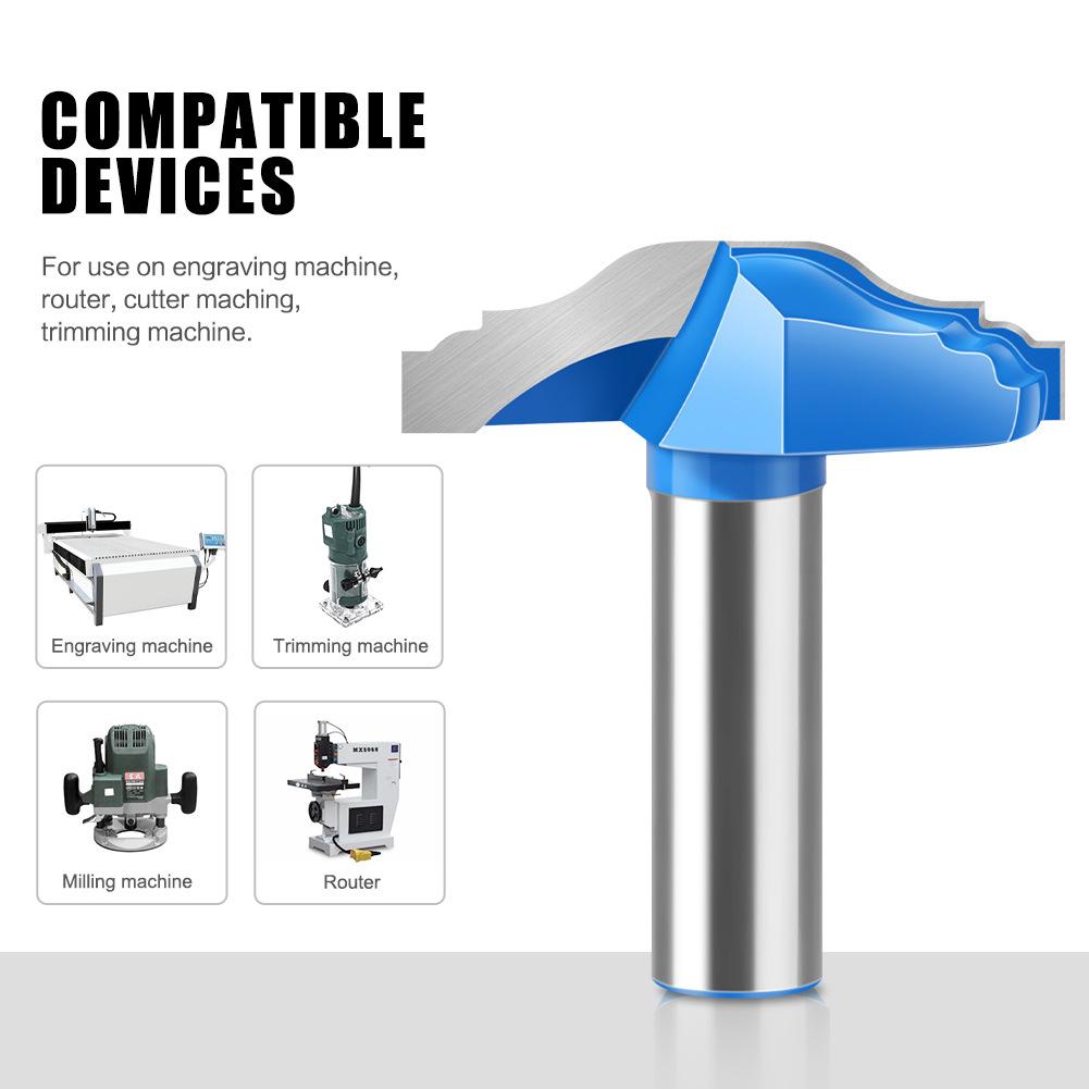 1/2 Handle 12 Handle Table Arc Plate Knife Line Knife Cabinet Door Plate Knife Flower Line Knife Trimming Machine Milling Cutter Cabinet Door Cutter