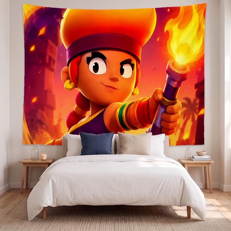 Brawl Stars (32) Meno kūrinio sieninis gobelenas namų miegamojo svetainės dekoravimui Puiki dovanos idėja