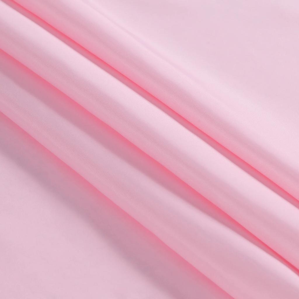 Ruffled Pink Modern Polyester Waterproof Fabric Solid Decoratived Farmhouse Shower Curtain