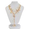 Holiday Style Pearl Conch Shell BL Chain Necklace Beach Ocean Style Alloy Collarbone Chain Fashion Retro Niche Design Women's Jewellery