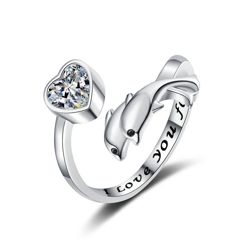 Whale Ring: Simple & Stylish Engraved Women's Fashion Jewelry