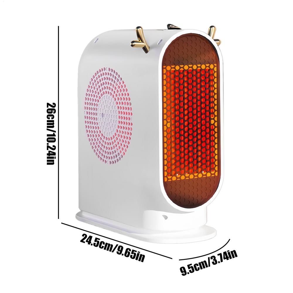 Small Electric Heater With Overheat Tip-Over Protection Small Space Heater For Office Heating For Indoor Table Shelf Office