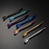 304 Stainless Steel Double Ring Straw Spoon Mate Tea Tool Spoon Titanium Plated Multi-color PVD with Filter Can Be Customized