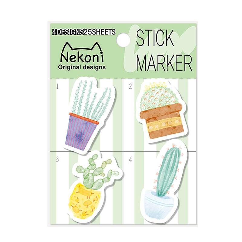 Japanese-style Kawaii Cute Planet Cat Cartoon Index Sticky Note Stickers N Times Stickers Office Message Notes Anytime Stickers