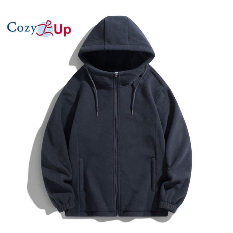 

Уютная мужская двусторонняя флисовая толстовка с капюшоном на молнии 3XL серый