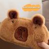Cartoon Cute Plush Animal Capybara Pencil Bag Large Capacity Cosmetic Bag Kawaii School Stationery Multifunctional Storage Bag