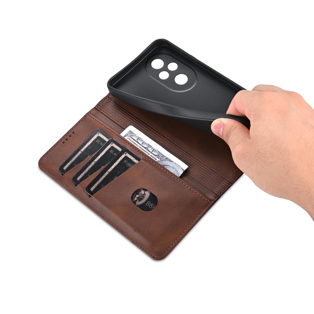 For Honor 200 5G Case Leather Phone Cover Magnetic Flip Closure