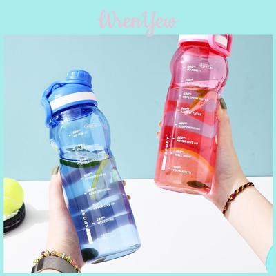 Modern Minimalist 1000ml Blue Gym Bottle Large Capacity Portable Sports Bottle