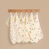 Baby Infant Cotton Wiping Towel Baby Face Towel Washcloths Nursing Towel Saliva Wipe with Cartoon Pattern 25x50cm