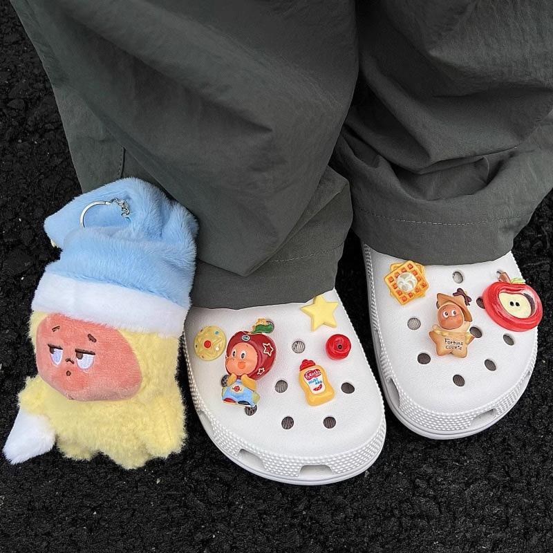 8PCS Fashion Shoe Charms Set Accessories Hole Shoe Buckle Cute Cartoon Animal Fruit DIY 3D Shoes Decorations Kids Party Gift