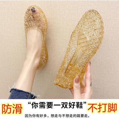 Fashion Anti Slip and Anti Odor Crystal Sandals for Women's Summer Fashion Fairy Crystal Shoes Transparent Sandals