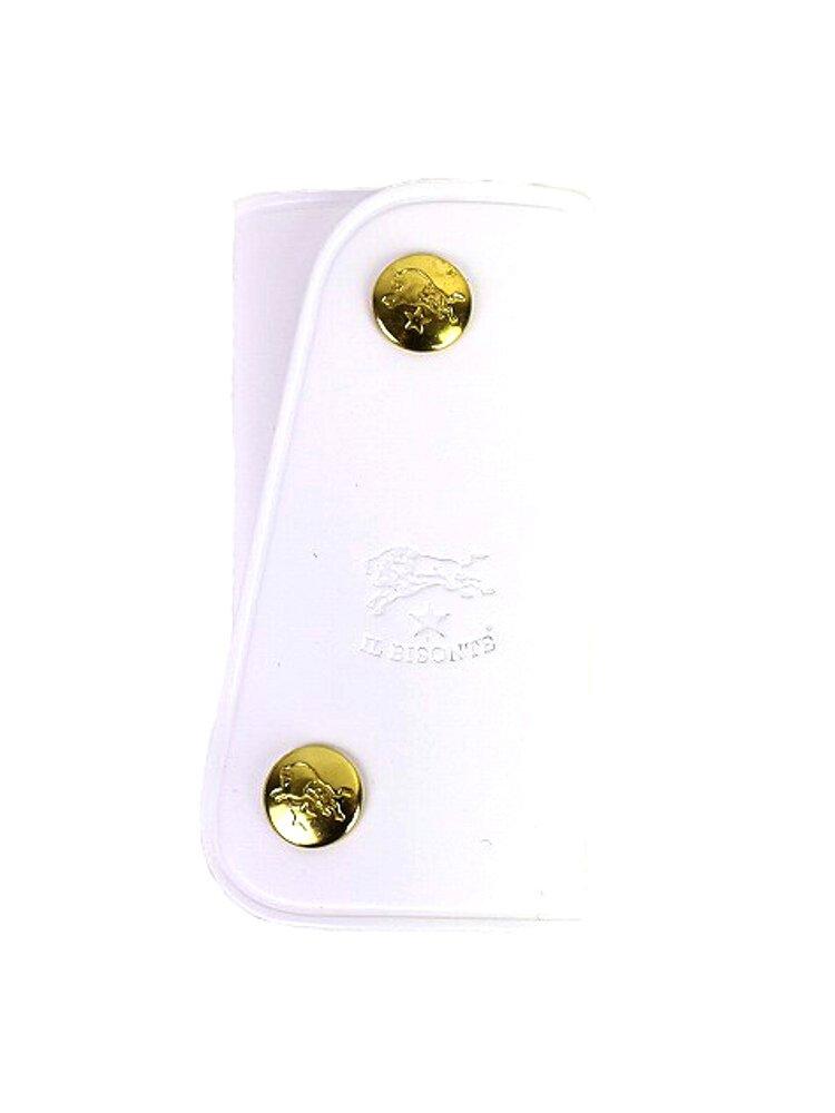 

IL BISONTE Leather Snap Button Key Case F 36 (Il Bisonte) 5402300090/006 (Free) (White)