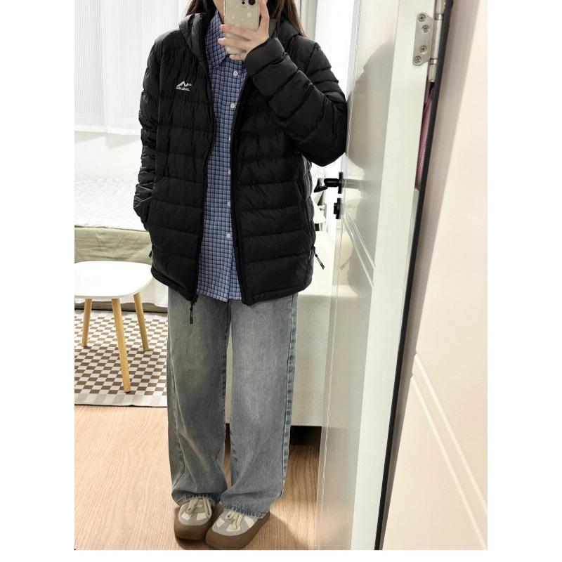 Down cotton-padded clothes women's winter new light and thin hooded small cotton-padded jackets loose fashion warm cotton-padded jackets