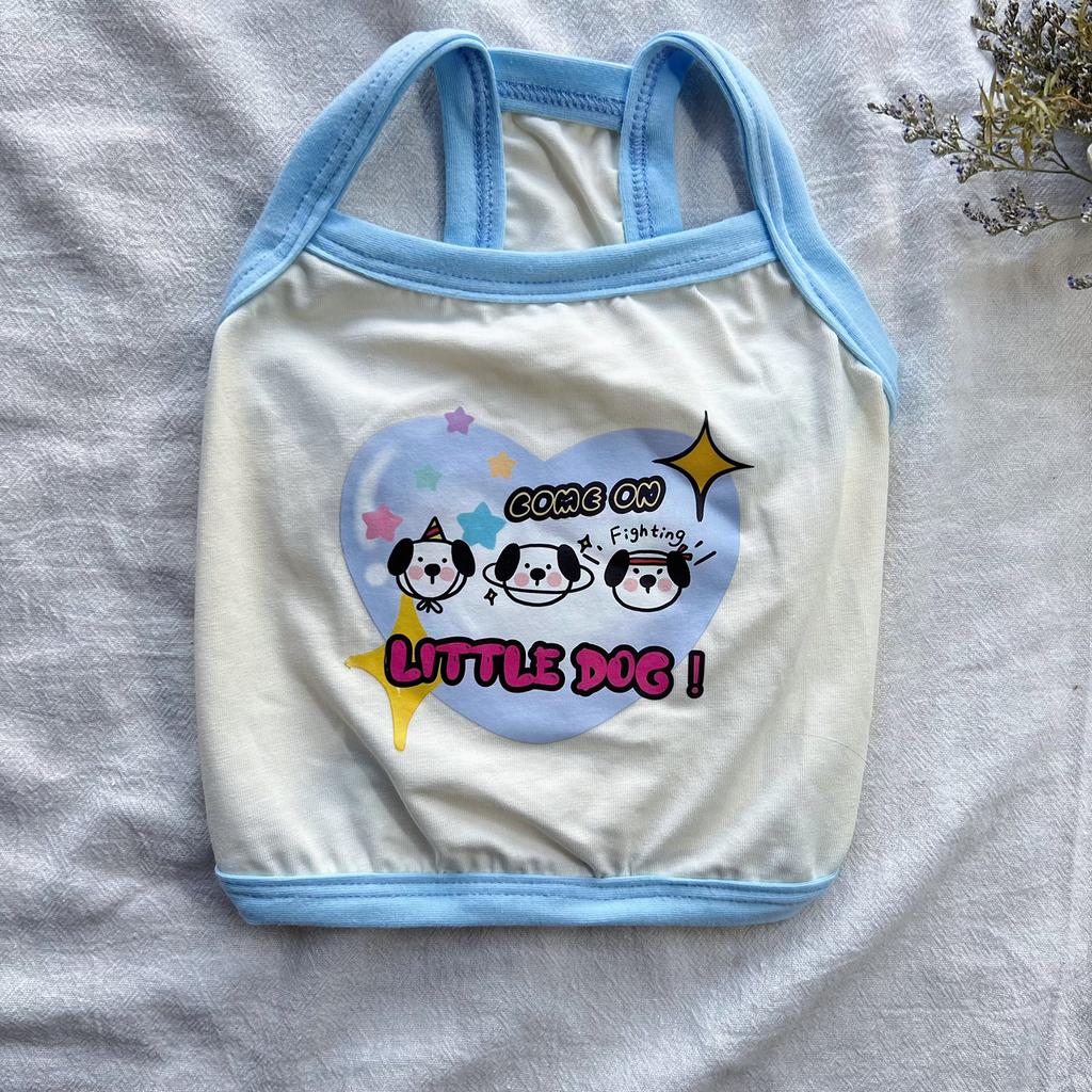 American Retro Pet Pure Cotton Sling Vest Spring and Summer, Suitable for Teddy Bears, Cats, Etc