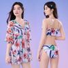 High-End Sun Protection Three-Piece Bikini Set with Cover-Up for Women