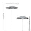 Adjustable Height Garden Umbrella, Plant Shade Cover for Courtyard