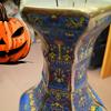 Jingdezhen Underglaze Vase - Qing Dynasty Blue & Gold Floral, Vintage Chinese Ceramic Vase for Living/Dining Room Decor