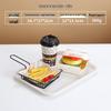 Non-Slip Rectangular Burger Tray for Restaurants
