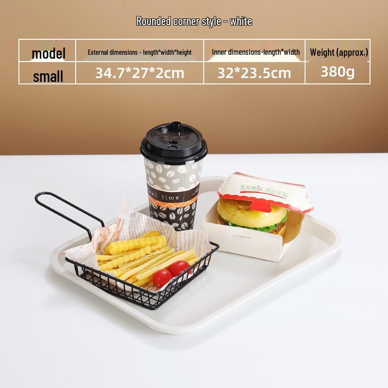 Non-Slip Rectangular Burger Tray for Restaurants