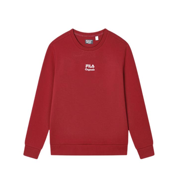 New FILA ORIGINALEBIELLA Sweatshirt Men's Rose Burgundy F11M519213F-WI