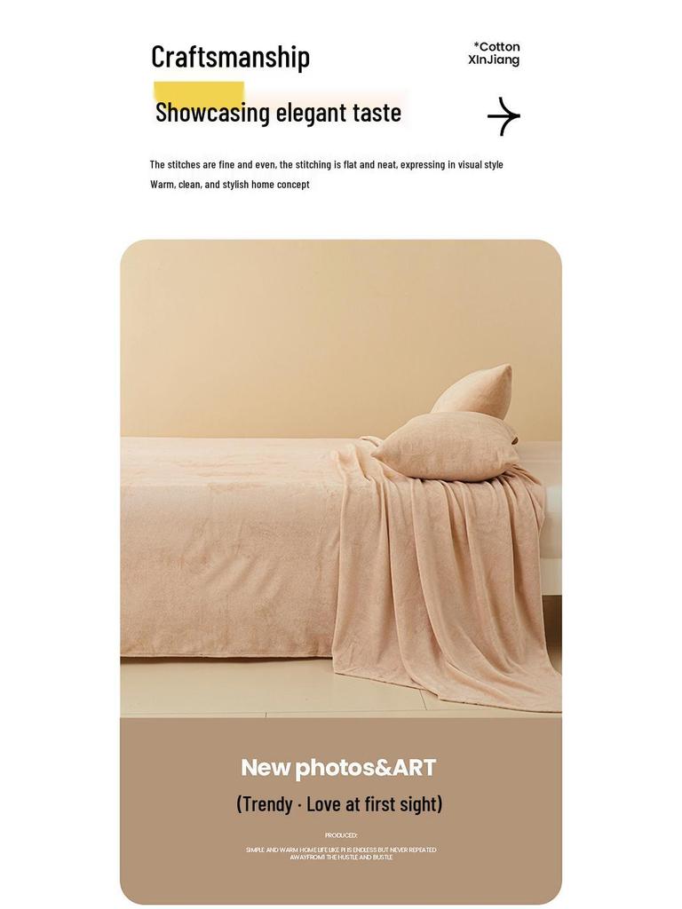 A-Class Heavyweight Coral Fleece Velvet Bed Sheet - Extra Large Northeast Winter Style