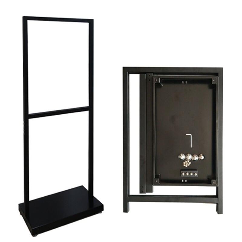 Black Iron Floor Display Stand for KT Board, Apple Design (50x70cm)
