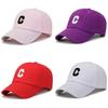 C Letter Embroidery Baseball Cap Sun Protection Peaked Cap Breathable Outdoors