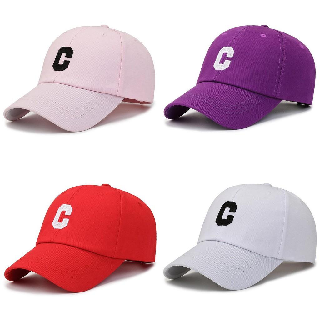 C Letter Embroidery Baseball Cap Sun Protection Peaked Cap Breathable Outdoors