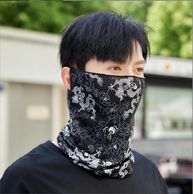 

Ice Silk Sunscreen Face Mask for Men - Full Neck & Face UV Protection for Outdoor Cycling
