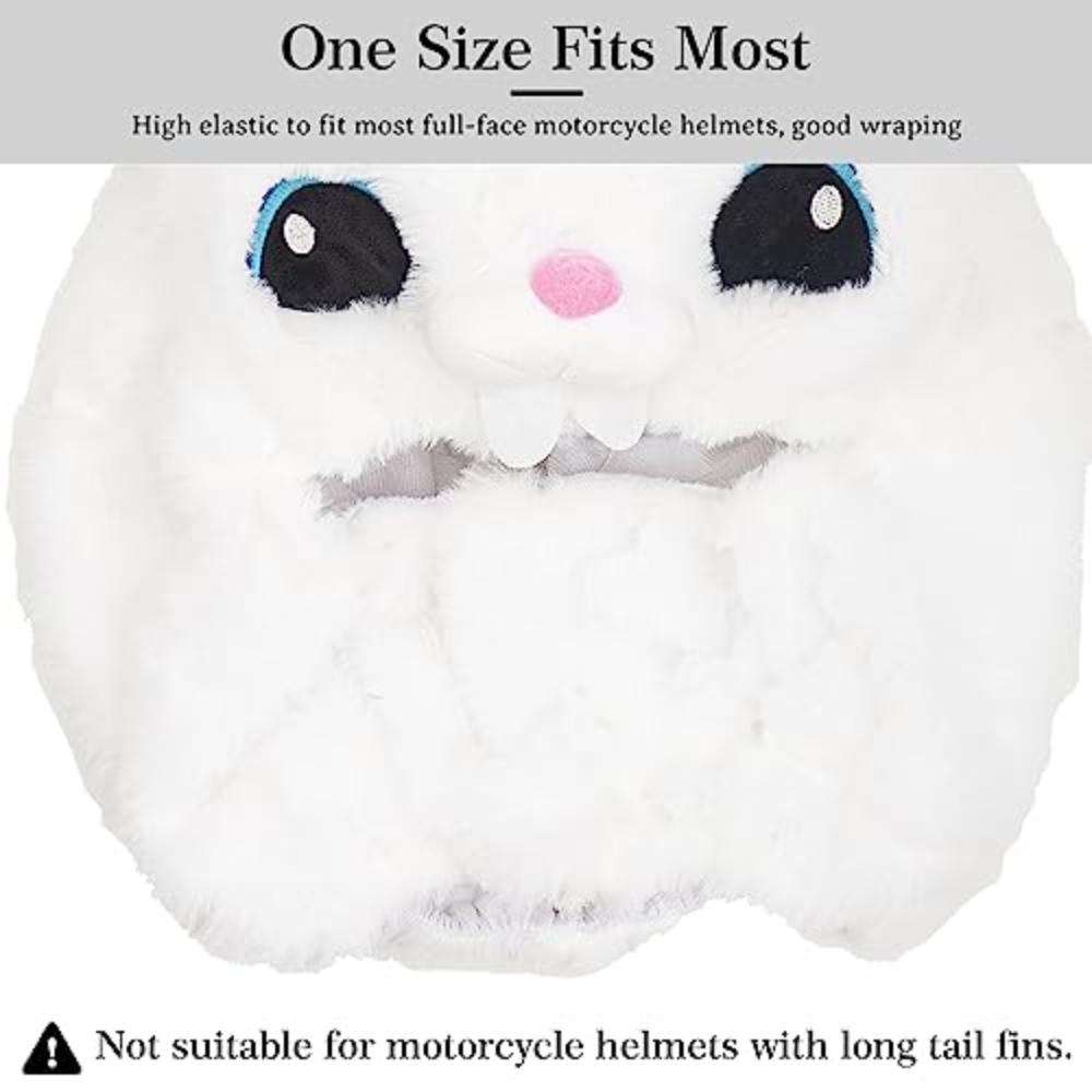 1 PC Moto Cartoon Rabbit Helmet Ornament Set Animal Mask Motorcycle Accessories Cartoon Rabbit