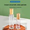 Luxury Travel-Sized Transparent Glass Perfume Bottle with Wooden Cap