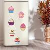 6Pcs Acrylic Cute Cupcakes Diamond Painting Fridge Magnets Diamond Art Refrigerator Magnets Sticker for Beginners