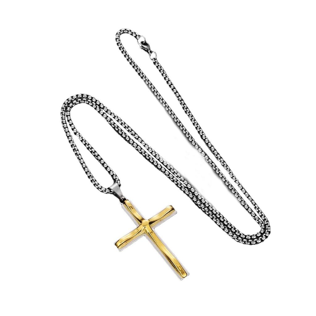 Two Color Cross Alloy Pendant