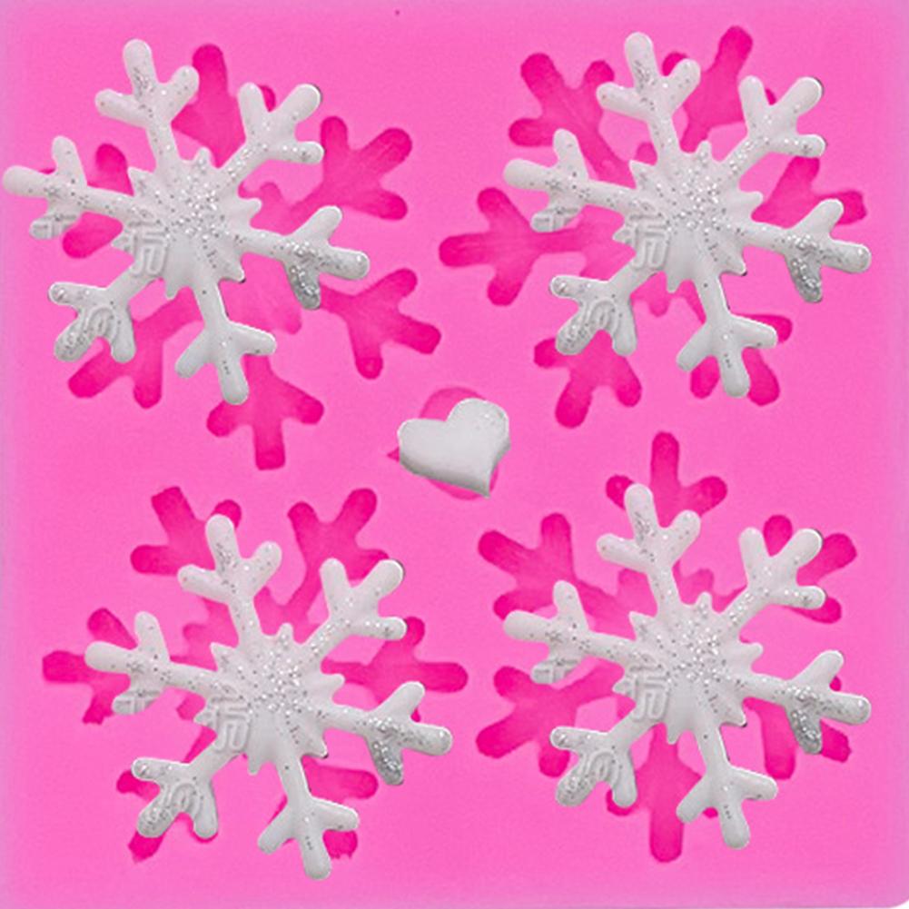 

Cooking Tools Christmas Cake Decoration Tools Silicone Mold Baking Fondant Sugar Craft Molds DIY Cake Pink#0