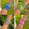 Set di Braccialetti Bohémien Colorati con Perline per Donna Catena Elastica con Perline di Riso Braccialetti Impilabili Gioielli per Feste Ragazza