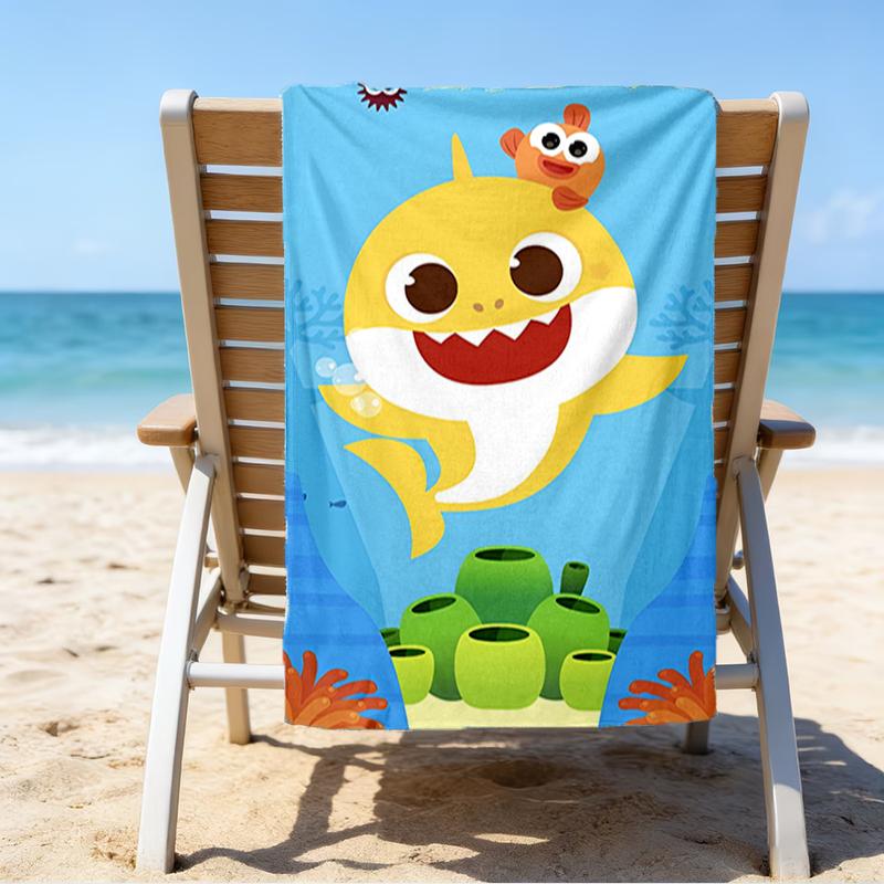 Ultra-Soft Beach Towel with Shark Theme,Ideal for Pool - Camping, Diving - Perfect Travel Essential, Vibrant Beach Towel.